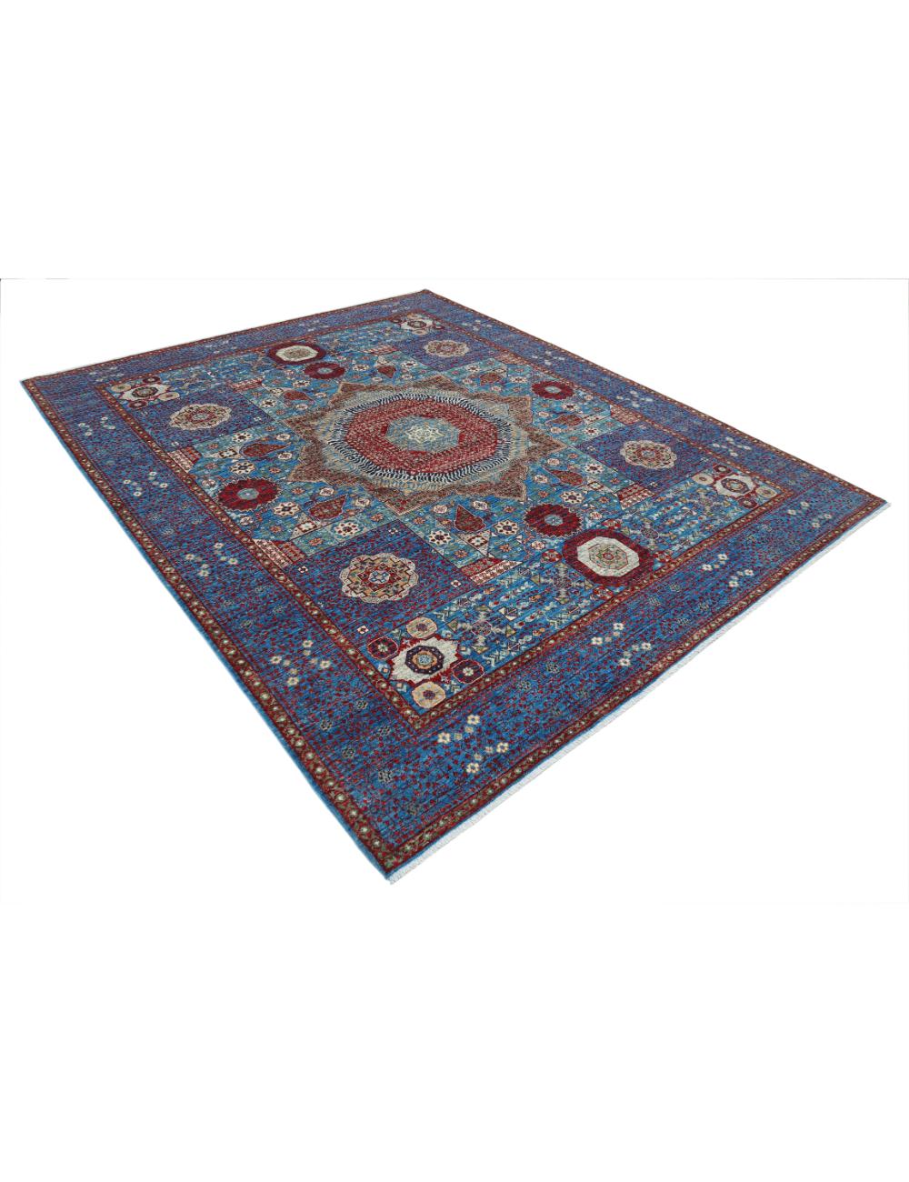 Mamluk 8' 1" X 9' 9" Hand-Knotted Wool Rug 8' 1" X 9' 9" (246 X 297) / Blue / Red