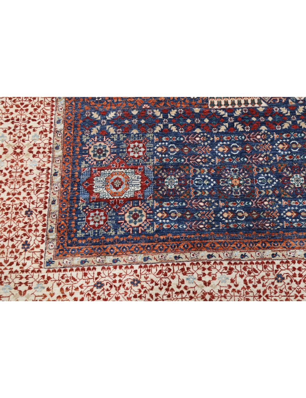 Mamluk 9' 0" X 11' 11" Hand-Knotted Wool Rug 9' 0" X 11' 11" (274 X 363) / Blue / Ivory
