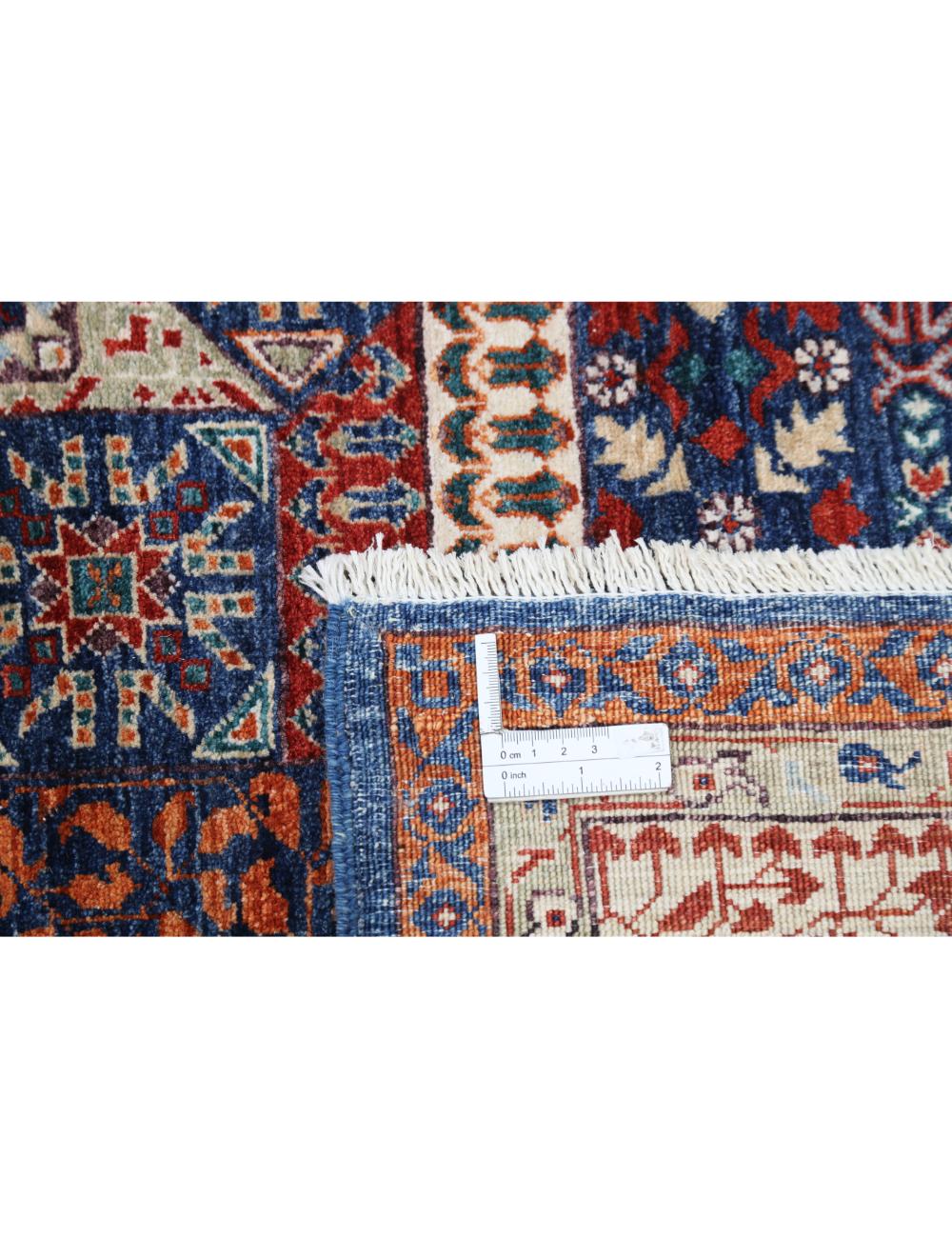 Mamluk 9' 0" X 11' 11" Hand-Knotted Wool Rug 9' 0" X 11' 11" (274 X 363) / Blue / Ivory