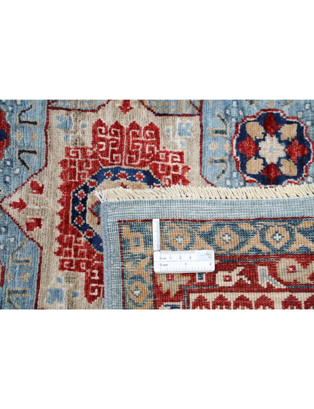 Mamluk 9' 10" X 13' 9" Hand-Knotted Wool Rug 9' 10" X 13' 9" (300 X 419) / Blue / Ivory