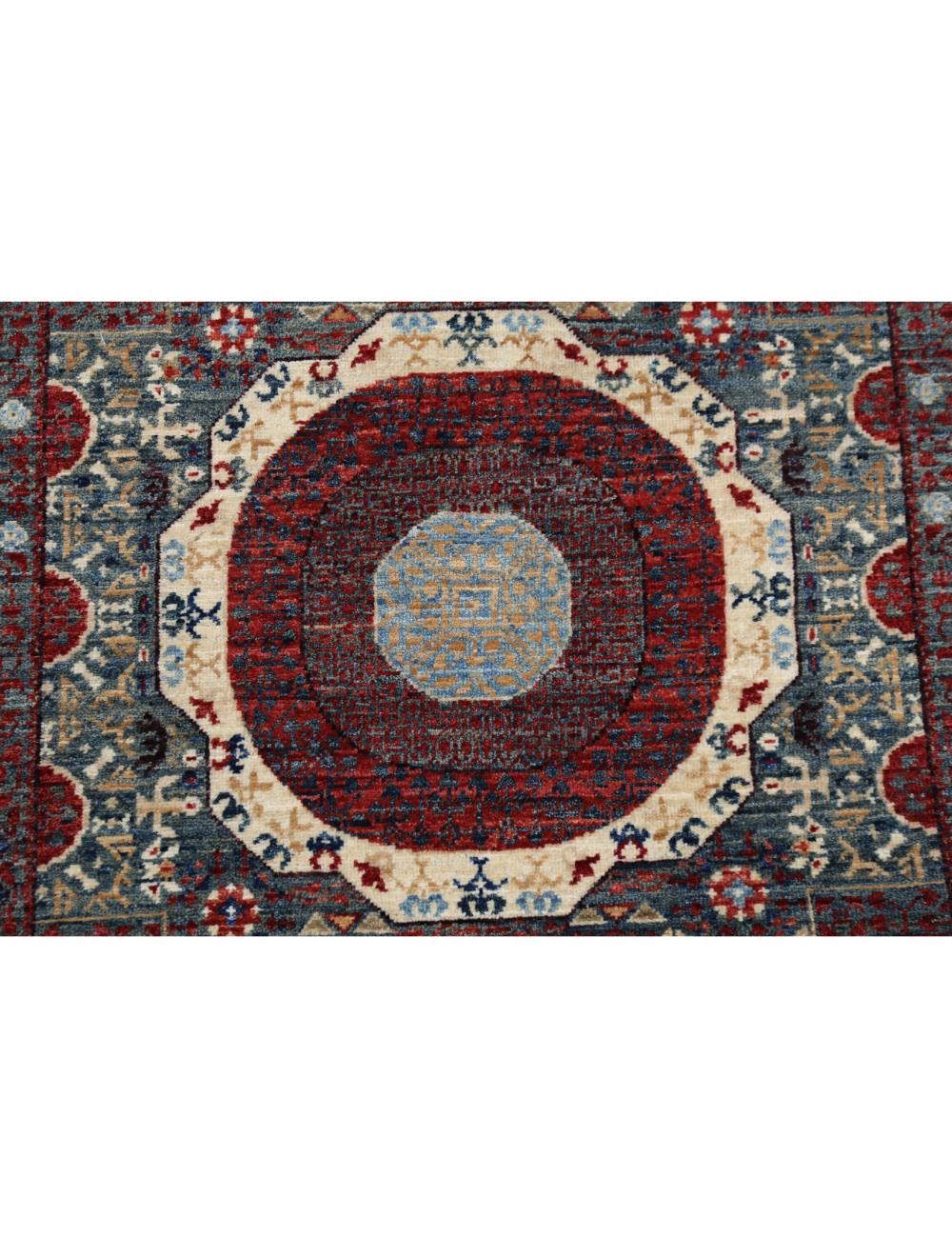 Mamluk 2' 6" X 19' 2" Hand-Knotted Wool Rug 2' 6" X 19' 2" (76 X 584) / Green / Red