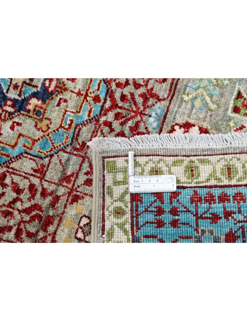 Mamluk 8' 2" X 9' 10" Hand-Knotted Wool Rug 8' 2" X 9' 10" (249 X 300) / Grey / Teal