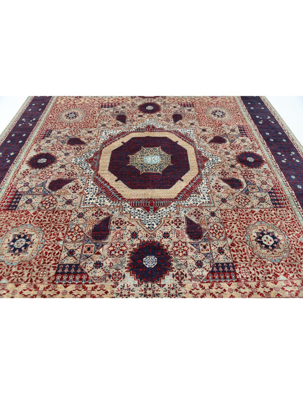 Mamluk 8' 8" X 12' 0" Hand-Knotted Wool Rug 8' 8" X 12' 0" (264 X 366) / Taupe / Blue