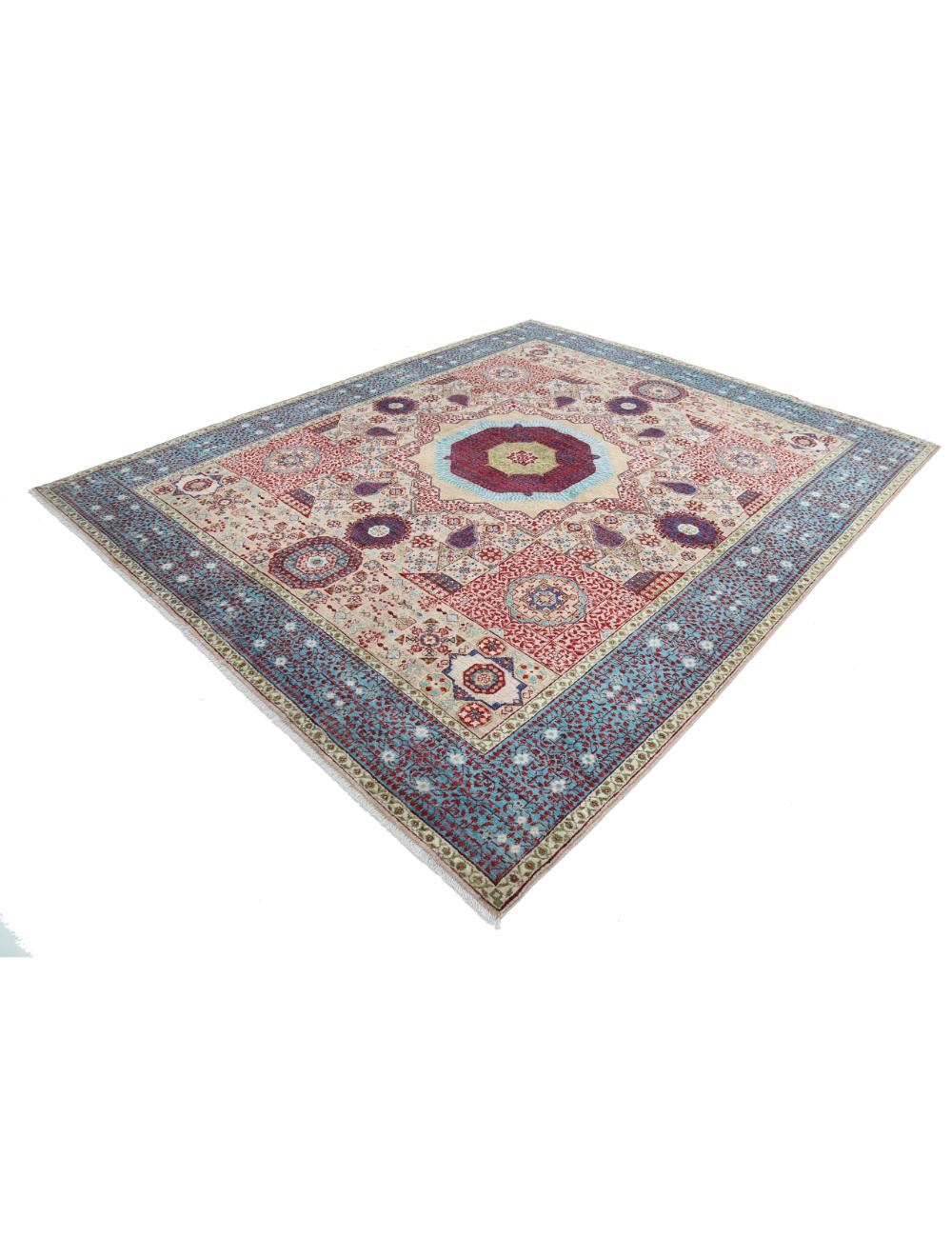 Mamluk 8' 2" X 9' 10" Hand-Knotted Wool Rug 8' 2" X 9' 10" (249 X 300) / Taupe / Teal