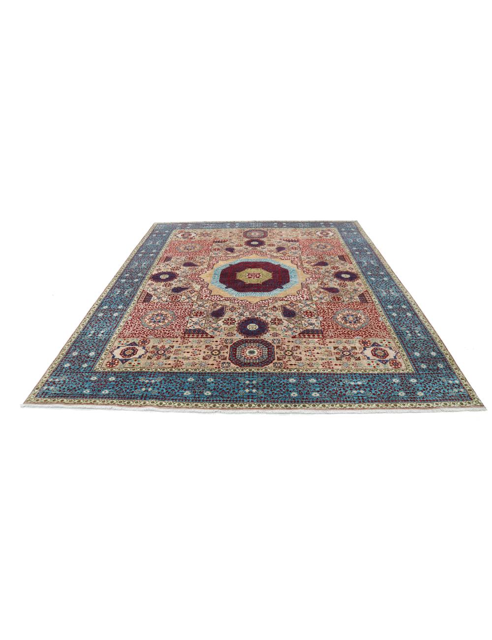 Mamluk 8' 2" X 9' 10" Hand-Knotted Wool Rug 8' 2" X 9' 10" (249 X 300) / Taupe / Teal