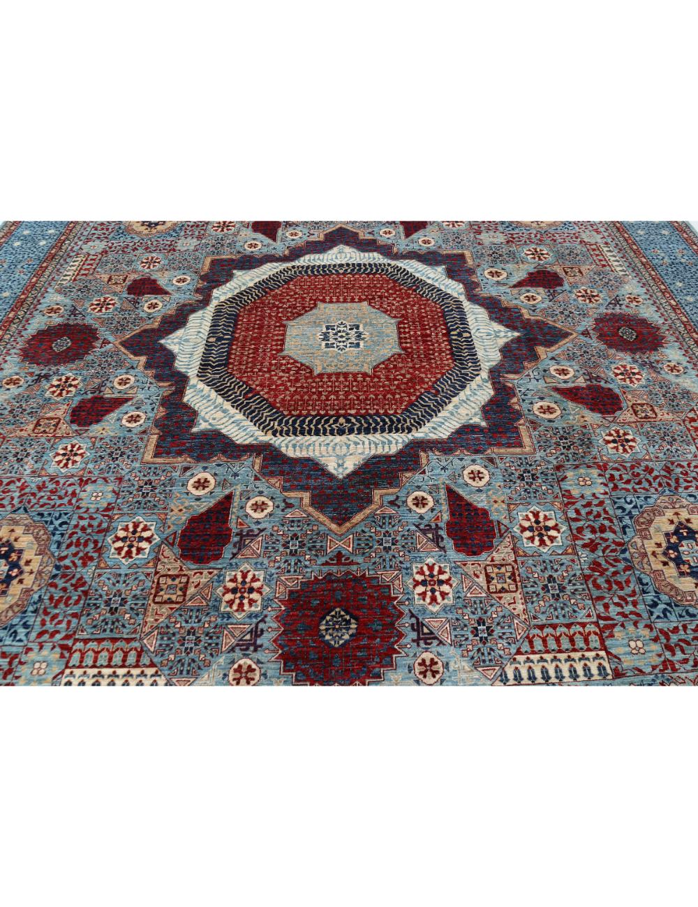 Mamluk 11' 8" X 14' 11" Hand-Knotted Wool Rug 11' 8" X 14' 11" (356 X 455) / Blue / Blue