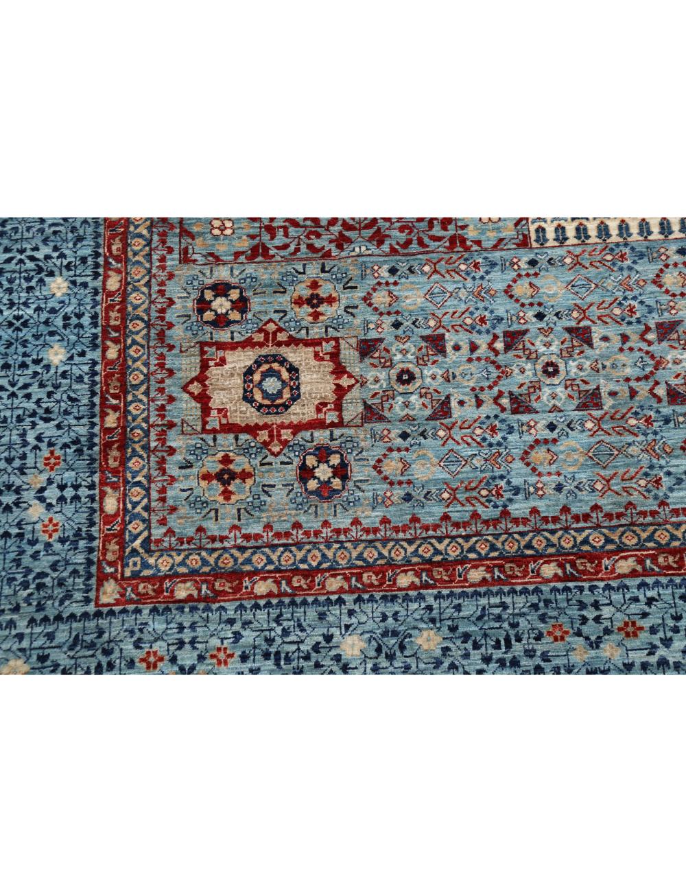 Mamluk 11' 8" X 14' 11" Hand-Knotted Wool Rug 11' 8" X 14' 11" (356 X 455) / Blue / Blue