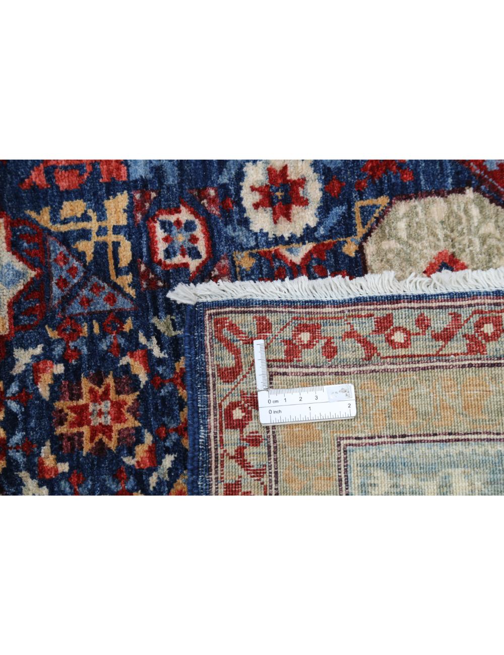 Mamluk 10' 1" X 14' 0" Hand-Knotted Wool Rug 10' 1" X 14' 0" (307 X 427) / Blue / Grey