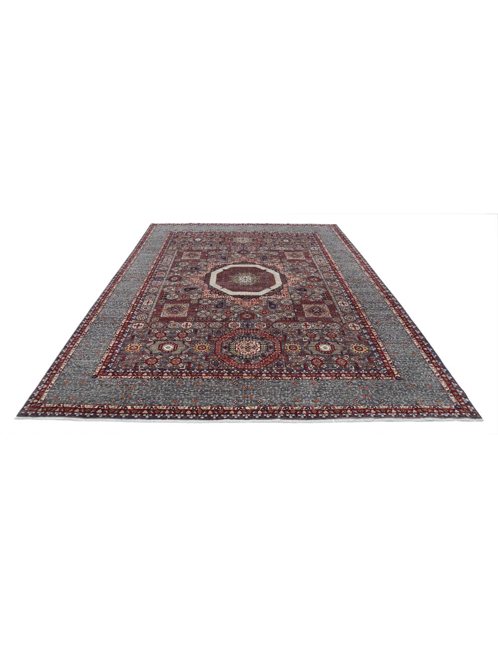 Mamluk 9' 0" X 11' 9" Hand-Knotted Wool Rug 9' 0" X 11' 9" (274 X 358) / Grey / Ivory