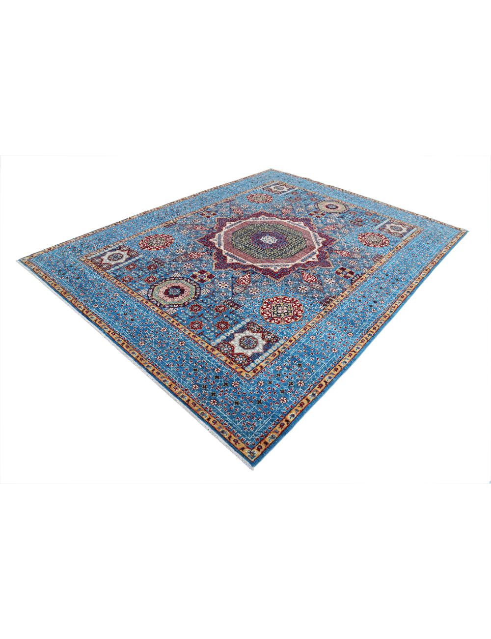 Mamluk 7' 11" X 10' 4" Hand-Knotted Wool Rug 7' 11" X 10' 4" (241 X 315) / Teal / Red