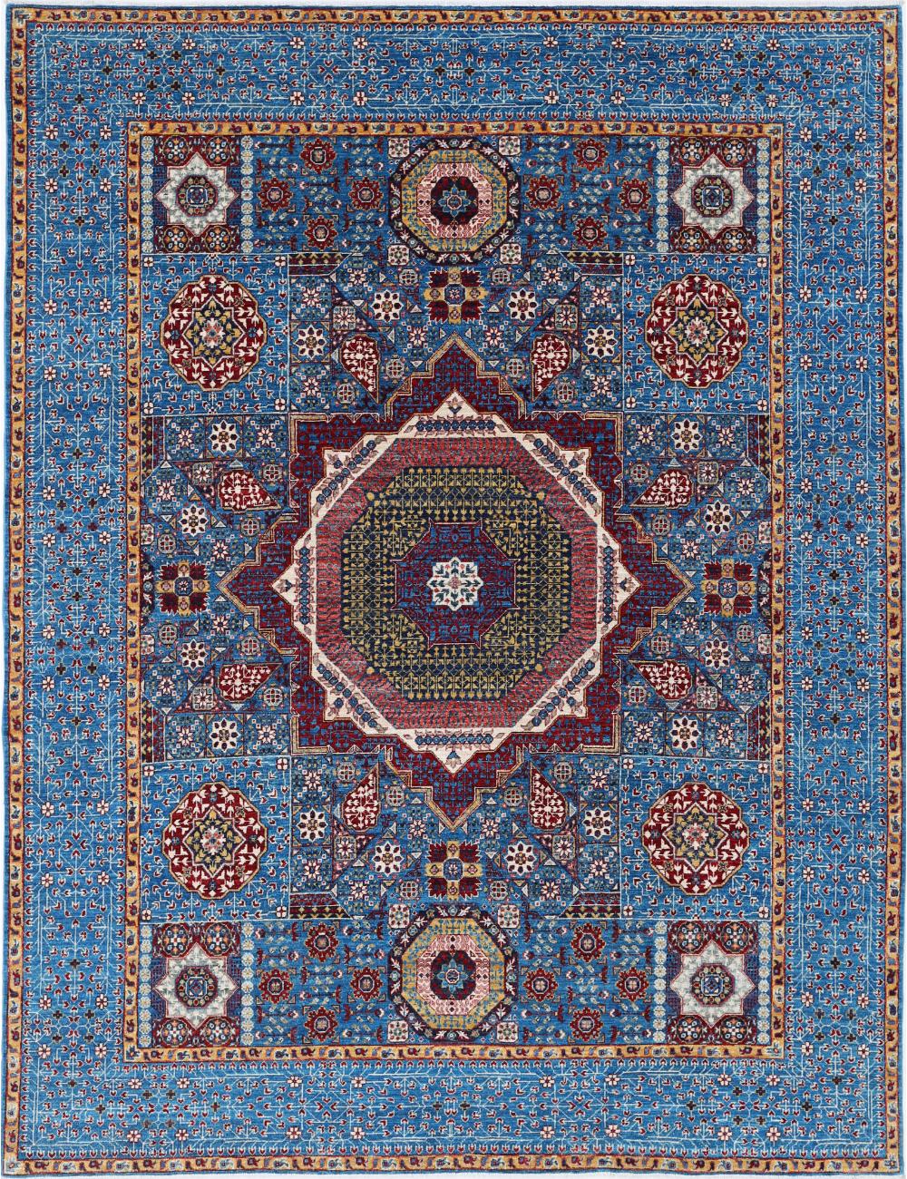 Mamluk 7' 11" X 10' 4" Hand-Knotted Wool Rug 7' 11" X 10' 4" (241 X 315) / Teal / Red