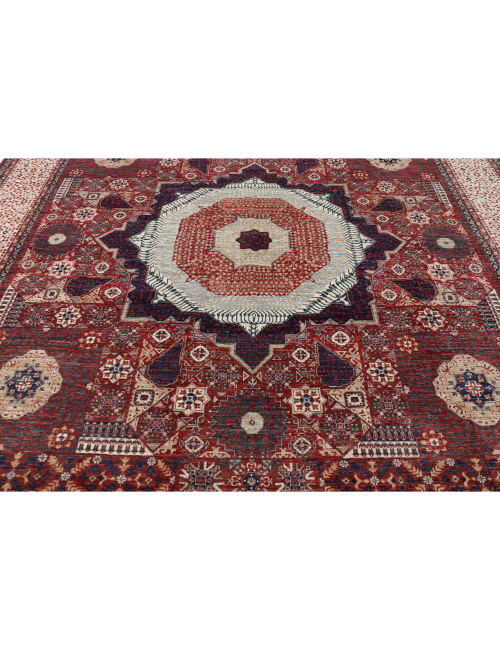 Mamluk 10' 1" X 13' 9" Hand-Knotted Wool Rug 10' 1" X 13' 9" (307 X 419) / Red / Ivory