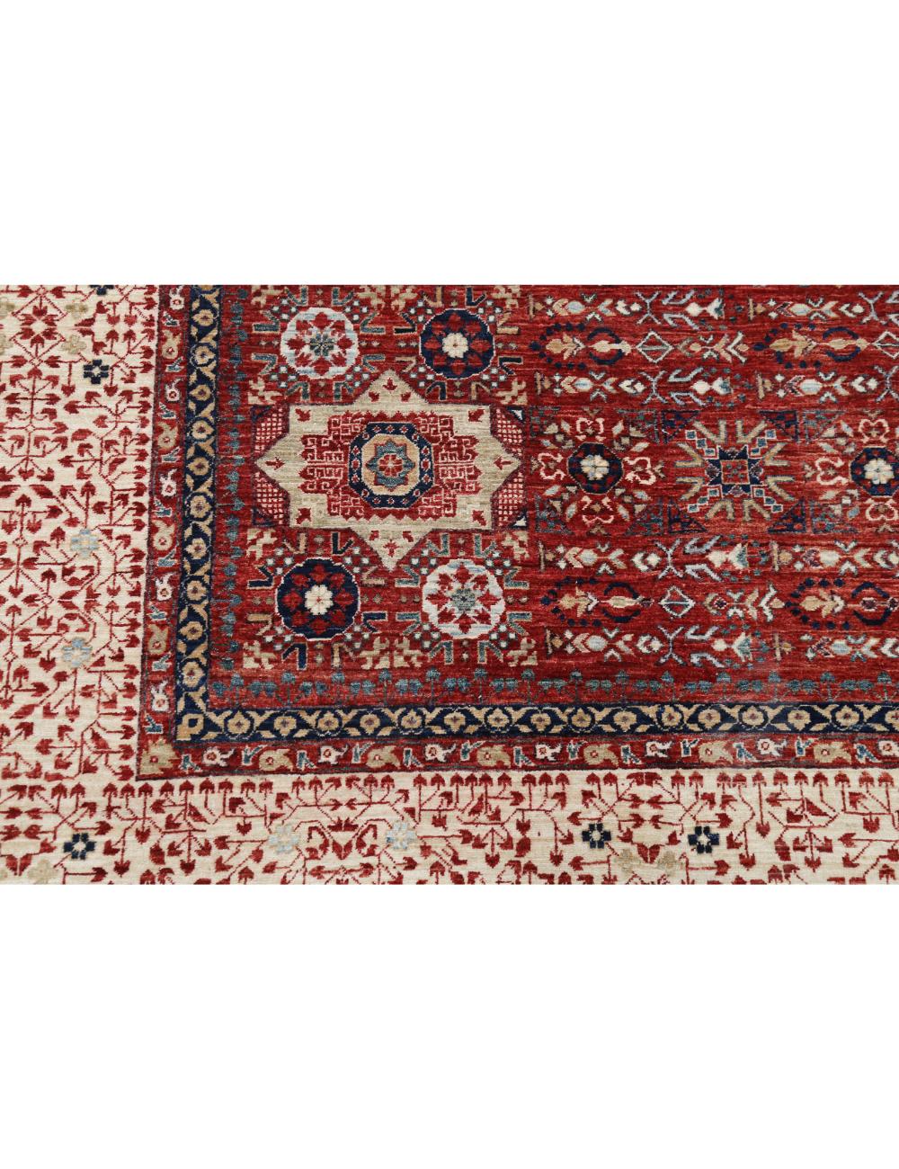Mamluk 10' 1" X 13' 9" Hand-Knotted Wool Rug 10' 1" X 13' 9" (307 X 419) / Red / Ivory