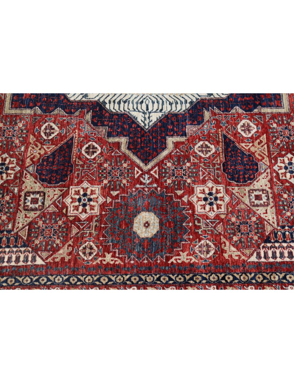 Mamluk 10' 1" X 13' 9" Hand-Knotted Wool Rug 10' 1" X 13' 9" (307 X 419) / Red / Ivory