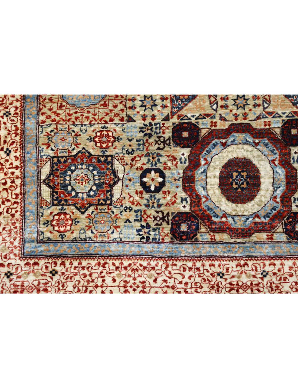 Mamluk 4' 11" X 6' 9" Hand-Knotted Wool Rug 4' 11" X 6' 9" (150 X 206) / Beige / Red
