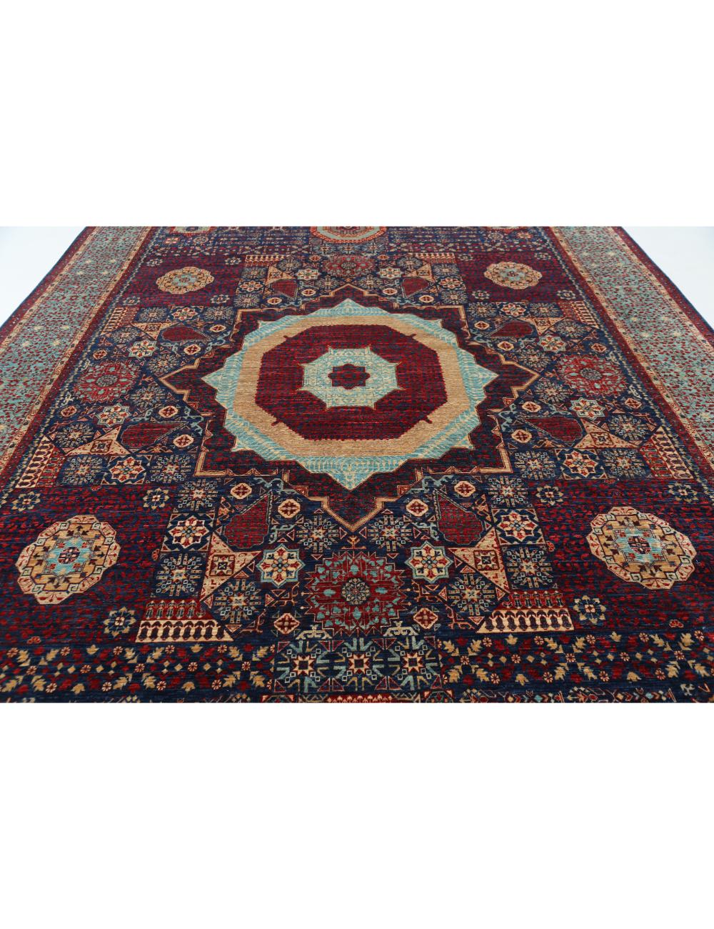 Mamluk 9' 10" X 14' 7" Hand-Knotted Wool Rug 9' 10" X 14' 7" (300 X 445) / Blue / Red