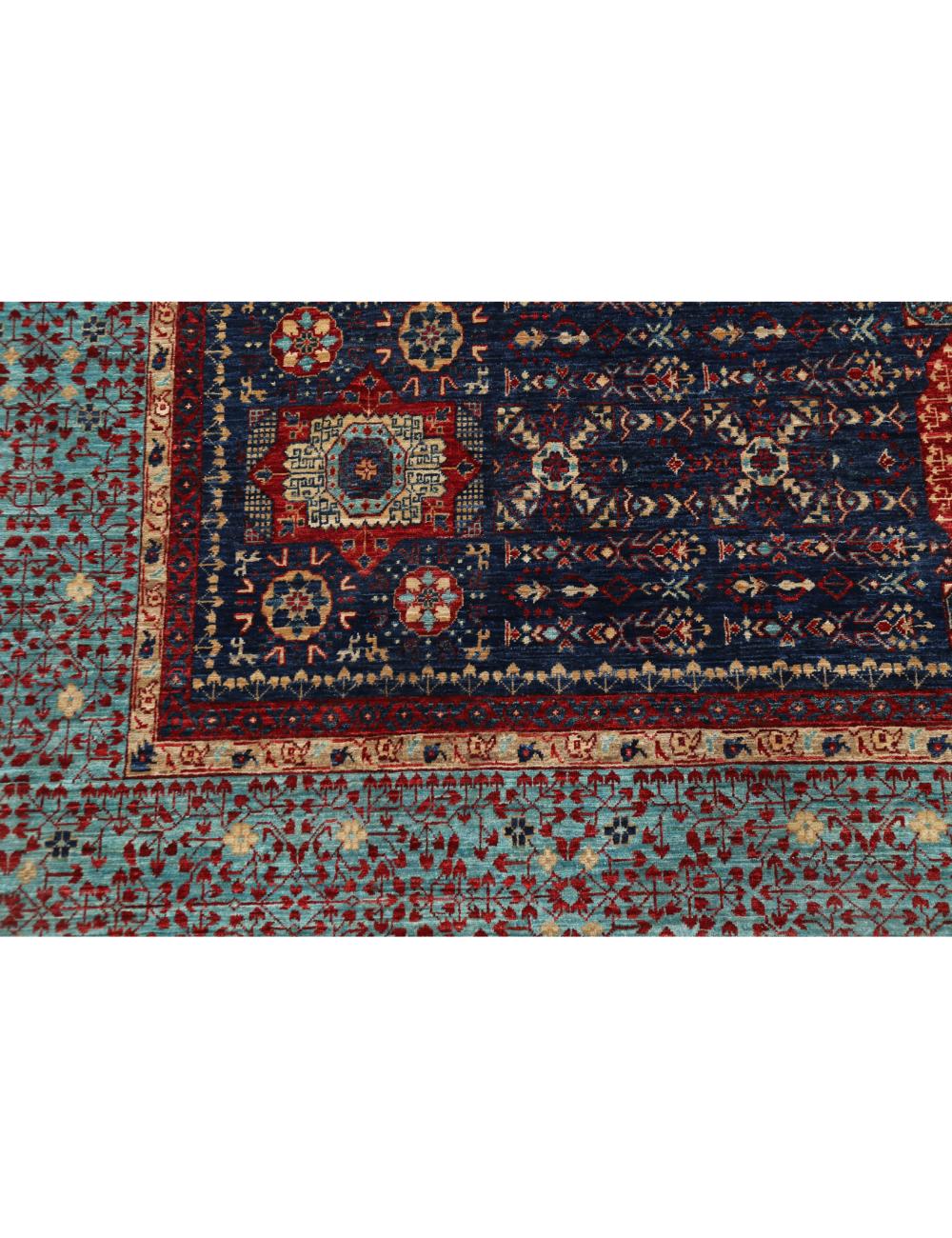 Mamluk 9' 10" X 14' 7" Hand-Knotted Wool Rug 9' 10" X 14' 7" (300 X 445) / Blue / Red