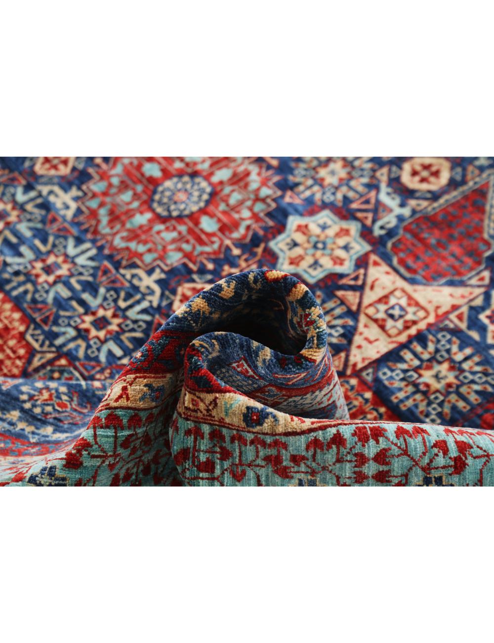 Mamluk 9' 10" X 14' 7" Hand-Knotted Wool Rug 9' 10" X 14' 7" (300 X 445) / Blue / Red