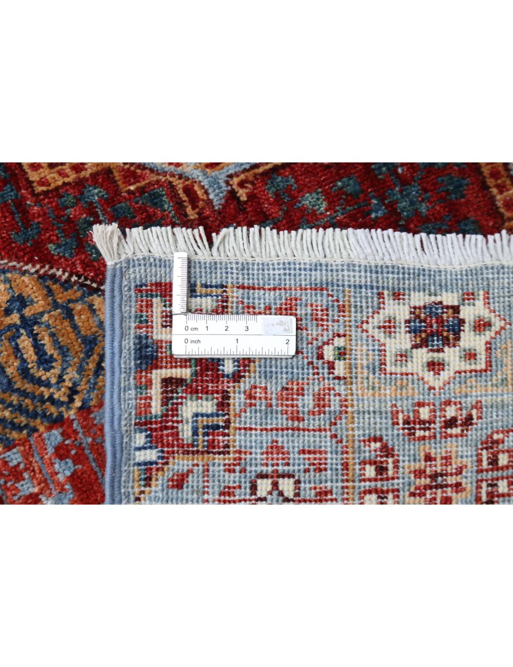 Mamluk 2' 5" X 27' 3" Hand-Knotted Wool Rug 2' 5" X 27' 3" (74 X 831) / Blue / Red
