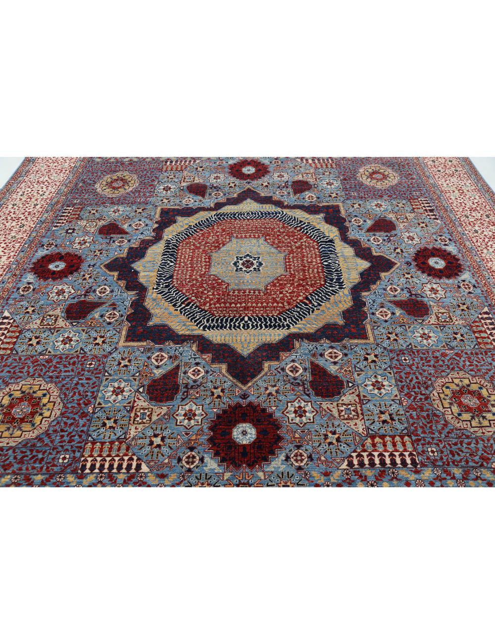 Mamluk 8' 10" X 12' 3" Hand-Knotted Wool Rug 8' 10" X 12' 3" (269 X 373) / Blue / Ivory