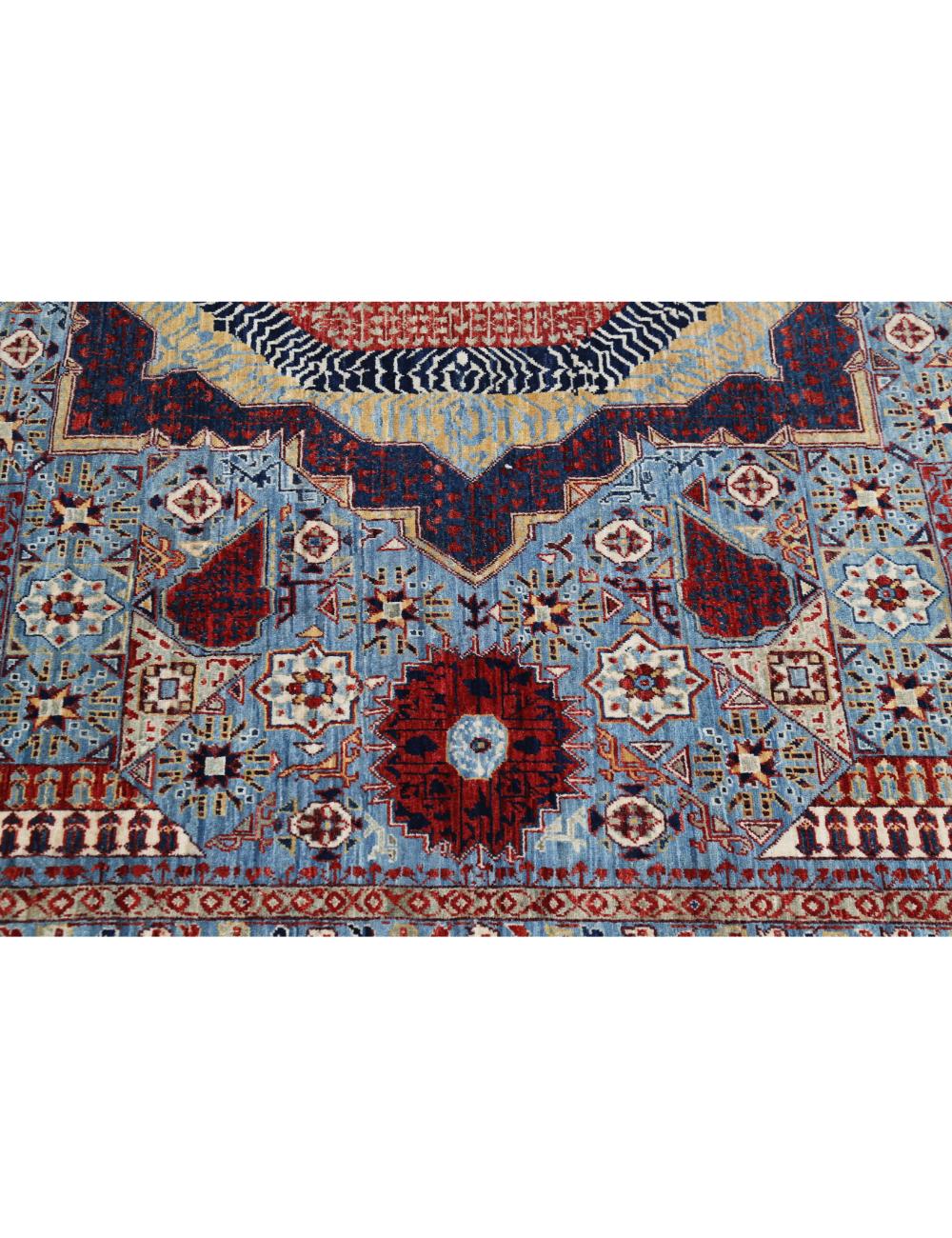 Mamluk 8' 10" X 12' 3" Hand-Knotted Wool Rug 8' 10" X 12' 3" (269 X 373) / Blue / Ivory