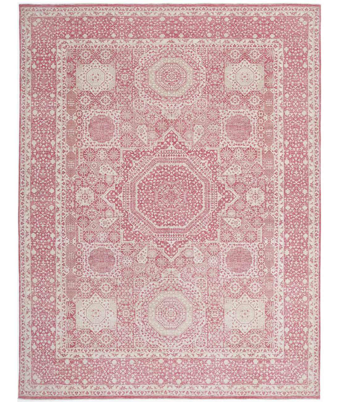Mamluk 8'10'' X 11'9'' Hand-Knotted Wool Rug 8'10'' x 11'9'' (265 X 353) / Red / Red