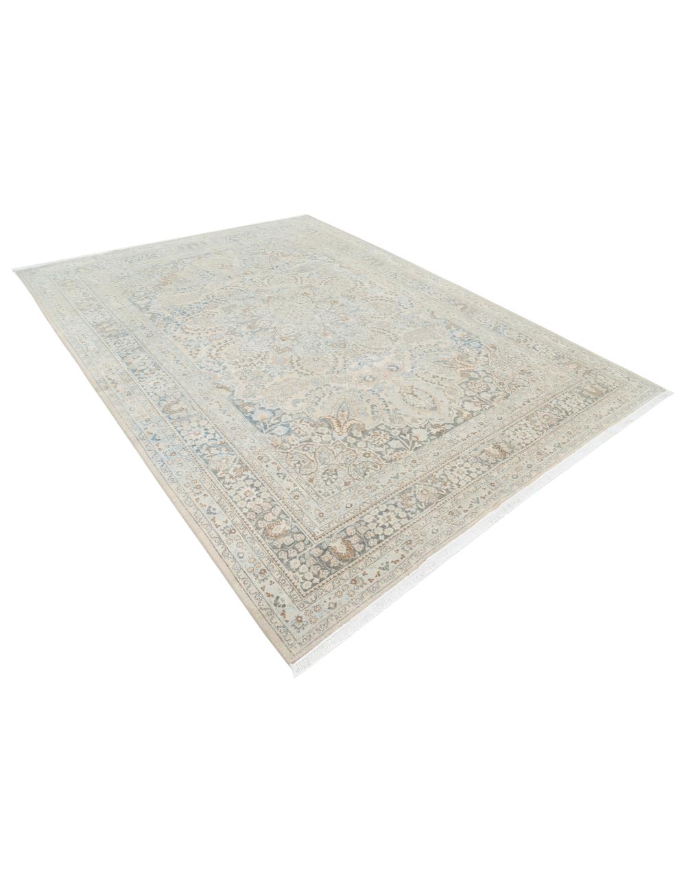 Mashad 8' 0" X 11' 0" Hand-Knotted Wool Rug 8' 0" X 11' 0" (244 X 335) / Ivory / Grey