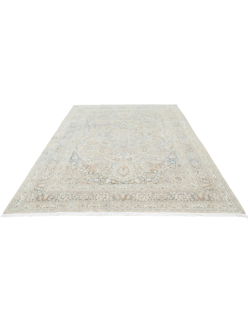 Mashad 8' 0" X 11' 0" Hand-Knotted Wool Rug 8' 0" X 11' 0" (244 X 335) / Ivory / Grey