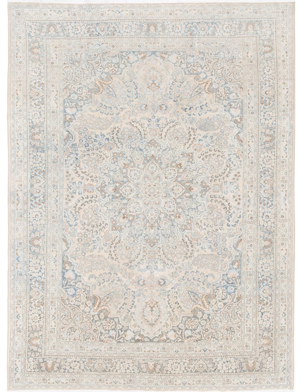 Mashad 8' 0" X 11' 0" Hand-Knotted Wool Rug 8' 0" X 11' 0" (244 X 335) / Ivory / Grey
