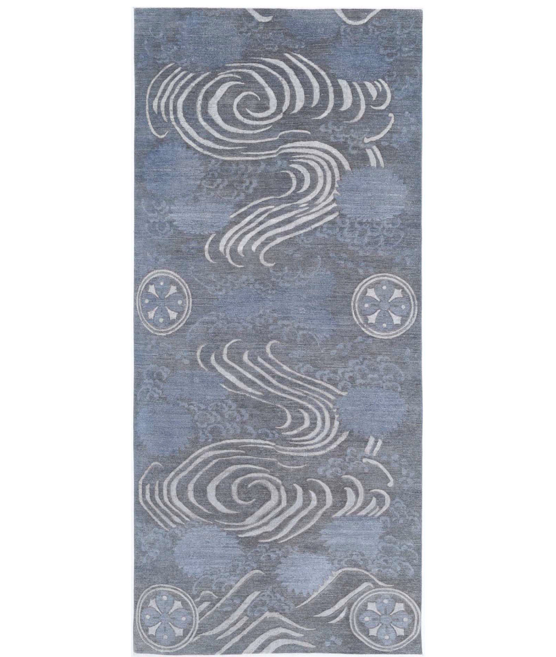 Onyx 6'2'' X 14'6'' Hand-Knotted Wool Rug 6'2'' x 14'6'' (185 X 435) / Grey / Charcoal