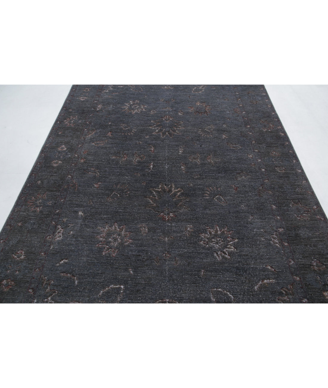 Onyx 6'3'' X 10'1'' Hand-Knotted Wool Rug 6'3'' x 10'1'' (188 X 303) / Grey / Grey
