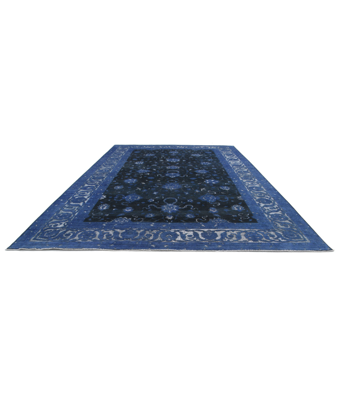 Onyx 11'8'' X 17'2'' Hand-Knotted Wool Rug 11'8'' x 17'2'' (350 X 515) / Blue / Charcoal