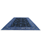 Onyx 11'8'' X 17'2'' Hand-Knotted Wool Rug 11'8'' x 17'2'' (350 X 515) / Blue / Charcoal