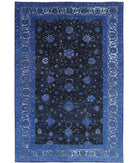 Onyx 11'8'' X 17'2'' Hand-Knotted Wool Rug 11'8'' x 17'2'' (350 X 515) / Blue / Charcoal