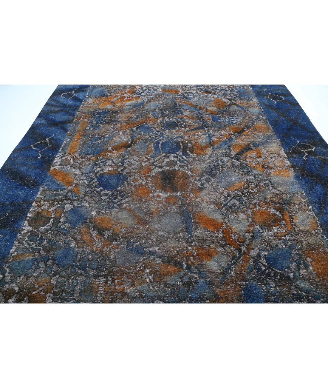 Onyx 9'9'' X 12'5'' Hand-Knotted Wool Rug 9'9'' x 12'5'' (293 X 373) / Blue / Taupe