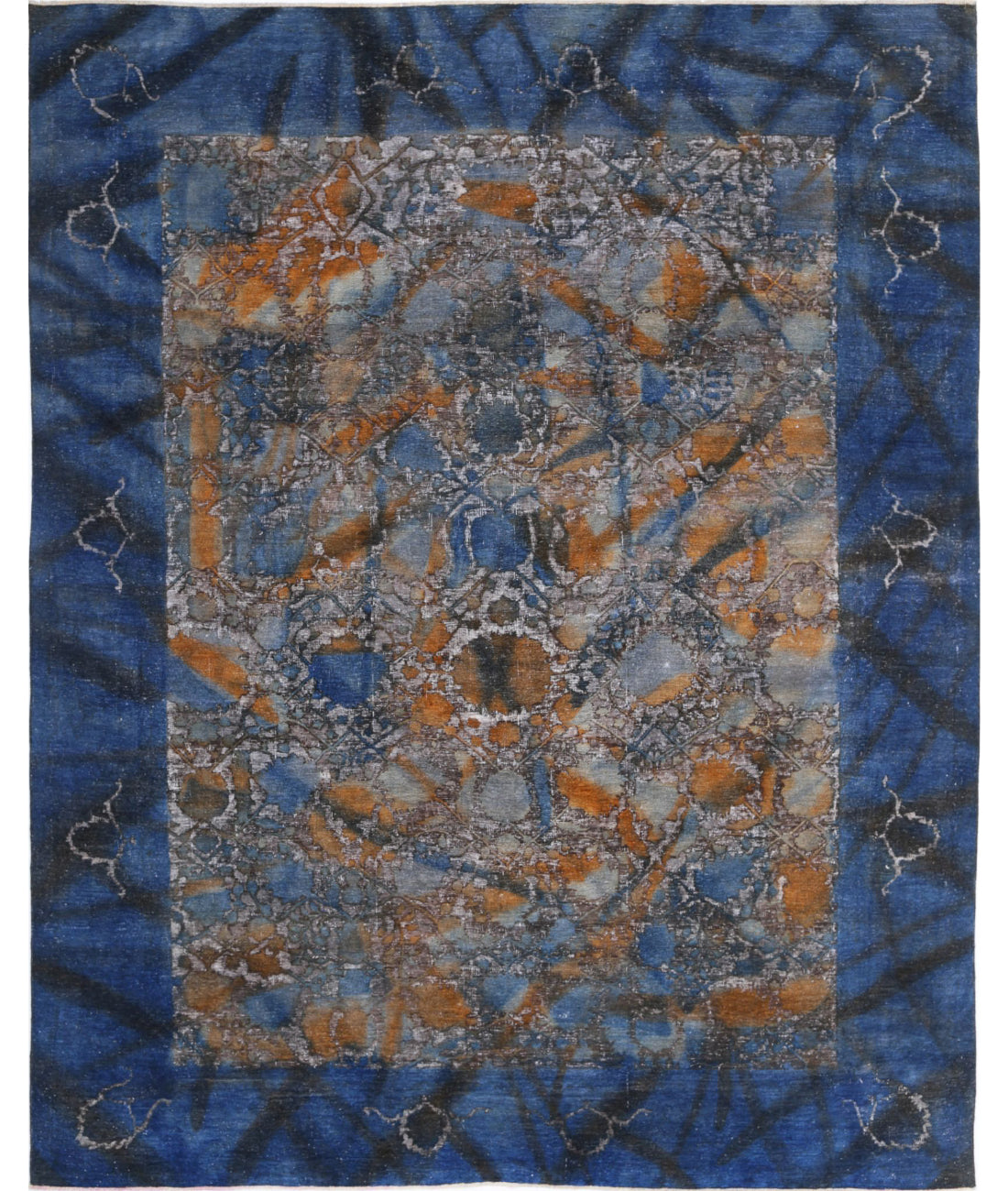 Onyx 9'9'' X 12'5'' Hand-Knotted Wool Rug 9'9'' x 12'5'' (293 X 373) / Blue / Taupe