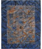 Onyx 9'9'' X 12'5'' Hand-Knotted Wool Rug 9'9'' x 12'5'' (293 X 373) / Blue / Taupe