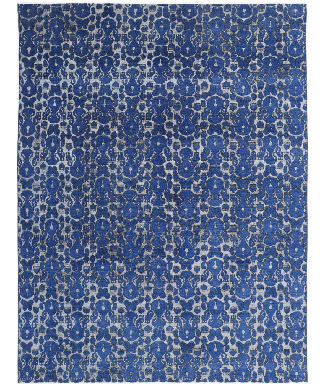 Onyx 8'7'' X 11'6'' Hand-Knotted Wool Rug 8'7'' x 11'6'' (258 X 345) / Blue / Blue