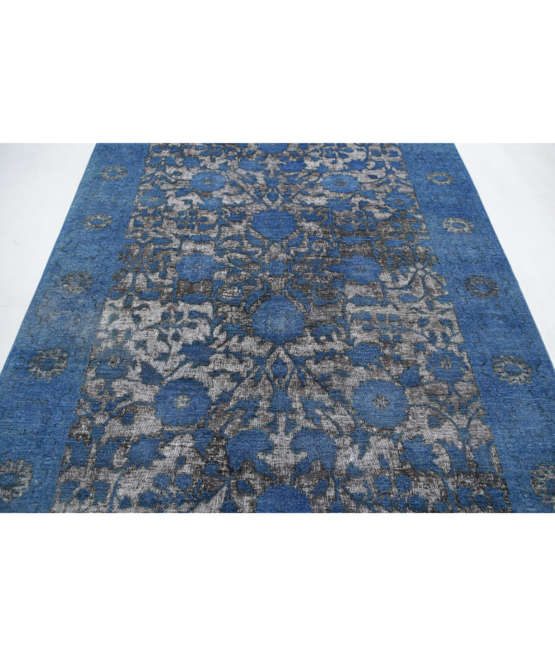 Onyx 6'2'' X 8'6'' Hand-Knotted Wool Rug 6'2'' x 8'6'' (185 X 255) / Blue / Blue