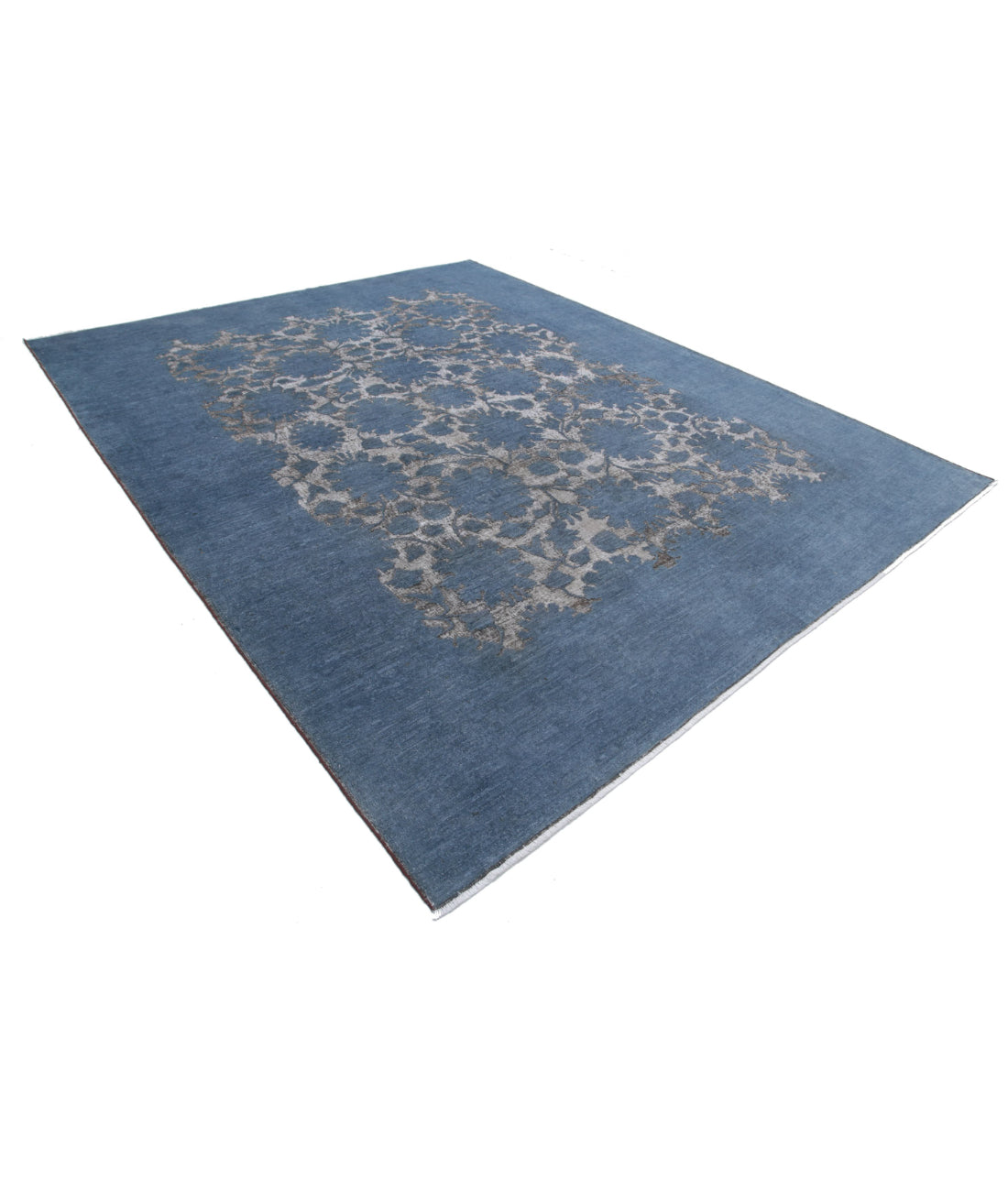 Onyx 9'2'' X 11'7'' Hand-Knotted Wool Rug 9'2'' x 11'7'' (275 X 348) / Blue / Grey