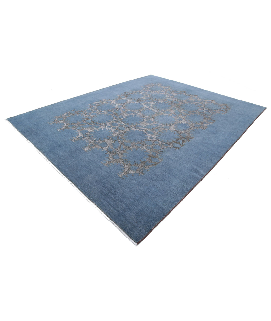 Onyx 9'2'' X 11'7'' Hand-Knotted Wool Rug 9'2'' x 11'7'' (275 X 348) / Blue / Grey