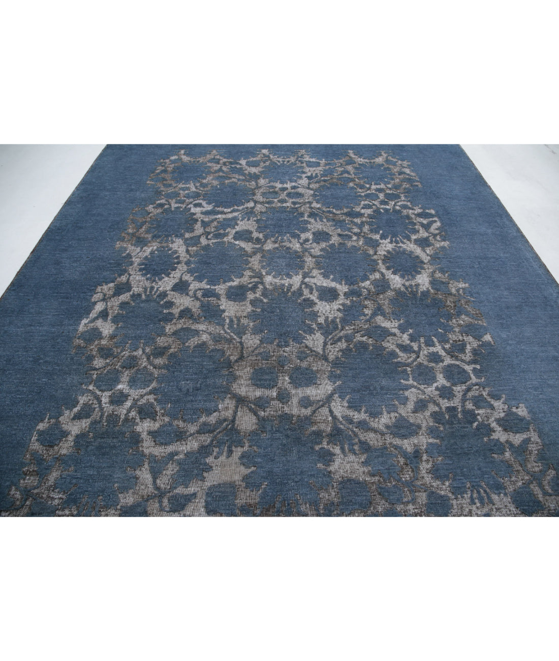 Onyx 9'2'' X 11'7'' Hand-Knotted Wool Rug 9'2'' x 11'7'' (275 X 348) / Blue / Grey