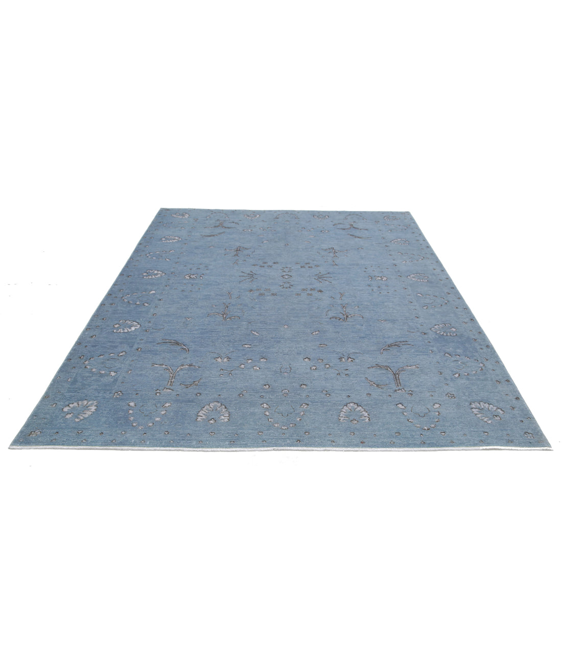 Onyx 6'11'' X 9'9'' Hand-Knotted Wool Rug 6'11'' x 9'9'' (208 X 293) / Grey / Grey