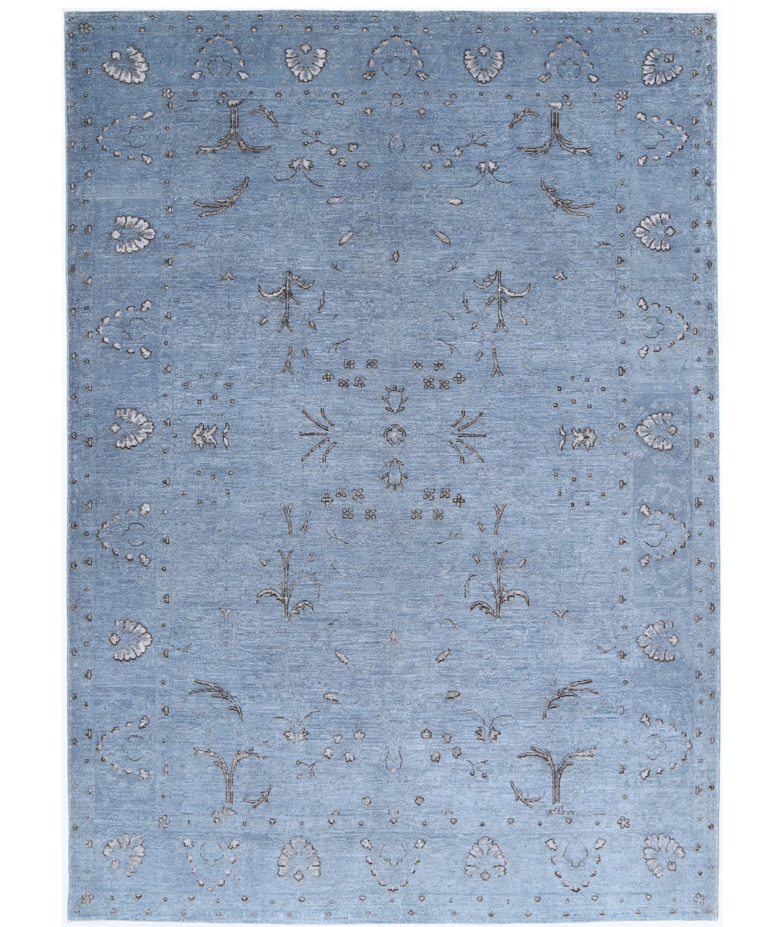 Onyx 6'11'' X 9'9'' Hand-Knotted Wool Rug 6'11'' x 9'9'' (208 X 293) / Grey / Grey