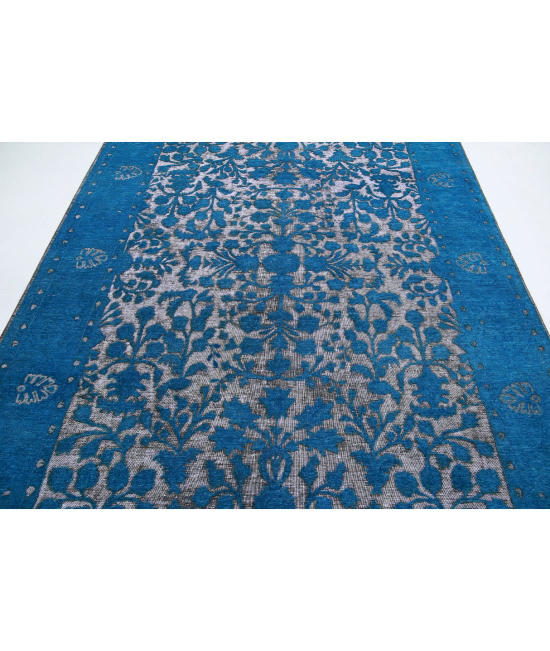Onyx 6'10'' X 9'6'' Hand-Knotted Wool Rug 6'10'' x 9'6'' (205 X 285) / Teal / Teal