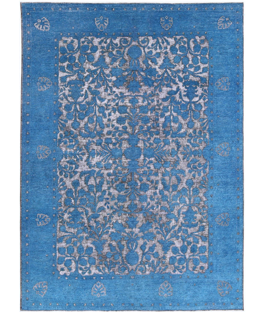 Onyx 6'10'' X 9'6'' Hand-Knotted Wool Rug 6'10'' x 9'6'' (205 X 285) / Teal / Teal
