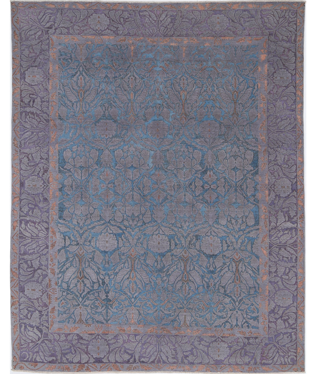 Onyx 8'0'' X 10'1'' Hand-Knotted Wool Rug 8'0'' x 10'1'' (240 X 303) / Blue / Purple