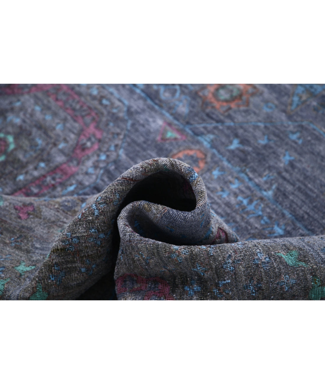 Onyx 9'8'' X 15'7'' Hand-Knotted Wool Rug 9'8'' x 15'7'' (290 X 468) / Blue / Grey