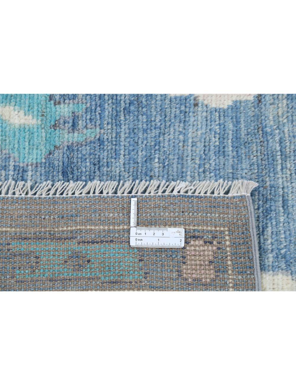 Oushak 8' 9" X 10' 1" Hand-Knotted Wool Rug 8' 9" X 10' 1" (267 X 307) / Blue / Green