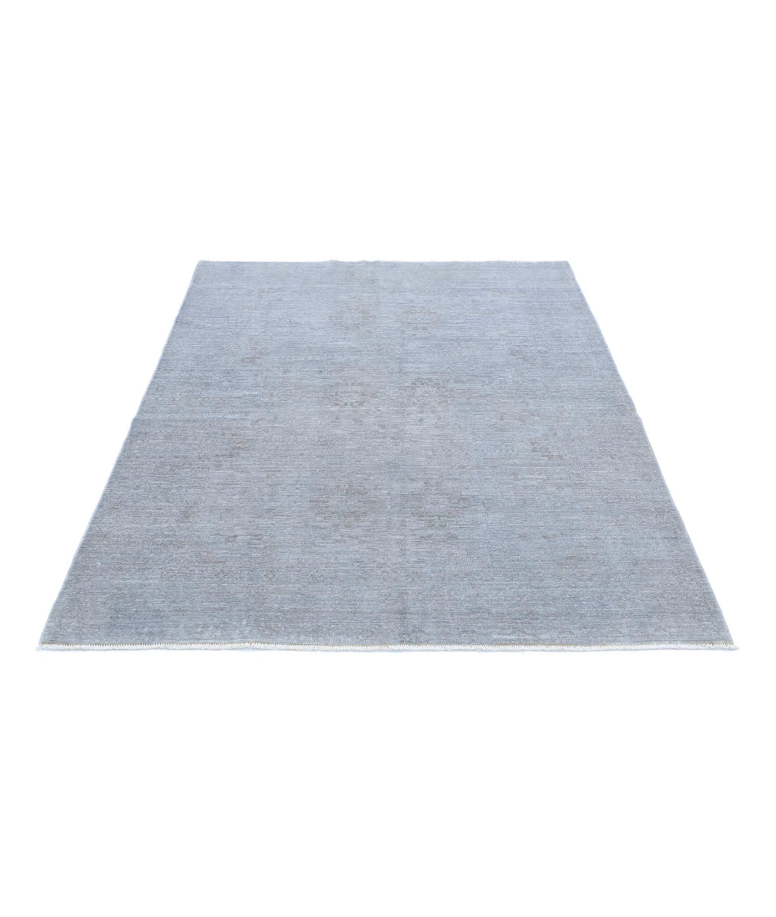 Overdye 4'11'' X 6'3'' Hand-Knotted Wool Rug 4'11'' x 6'3'' (148 X 188) / Grey / Grey